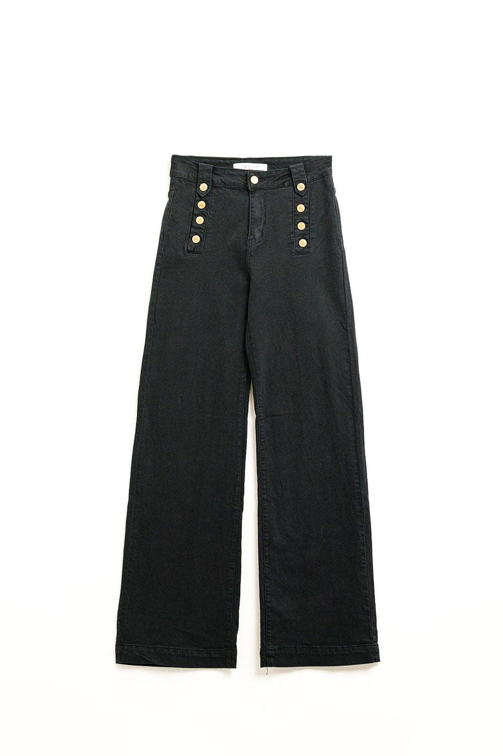 Sailor front jeans- Black