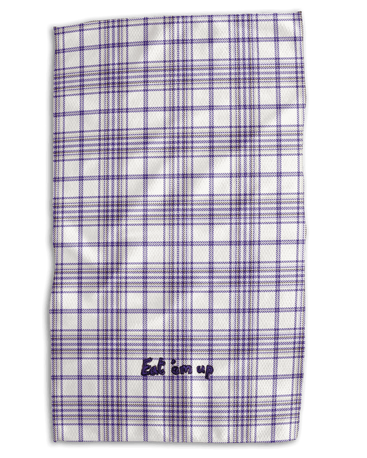 Off Eat 'Em Up Plaid Kansas State Kitchen Towel