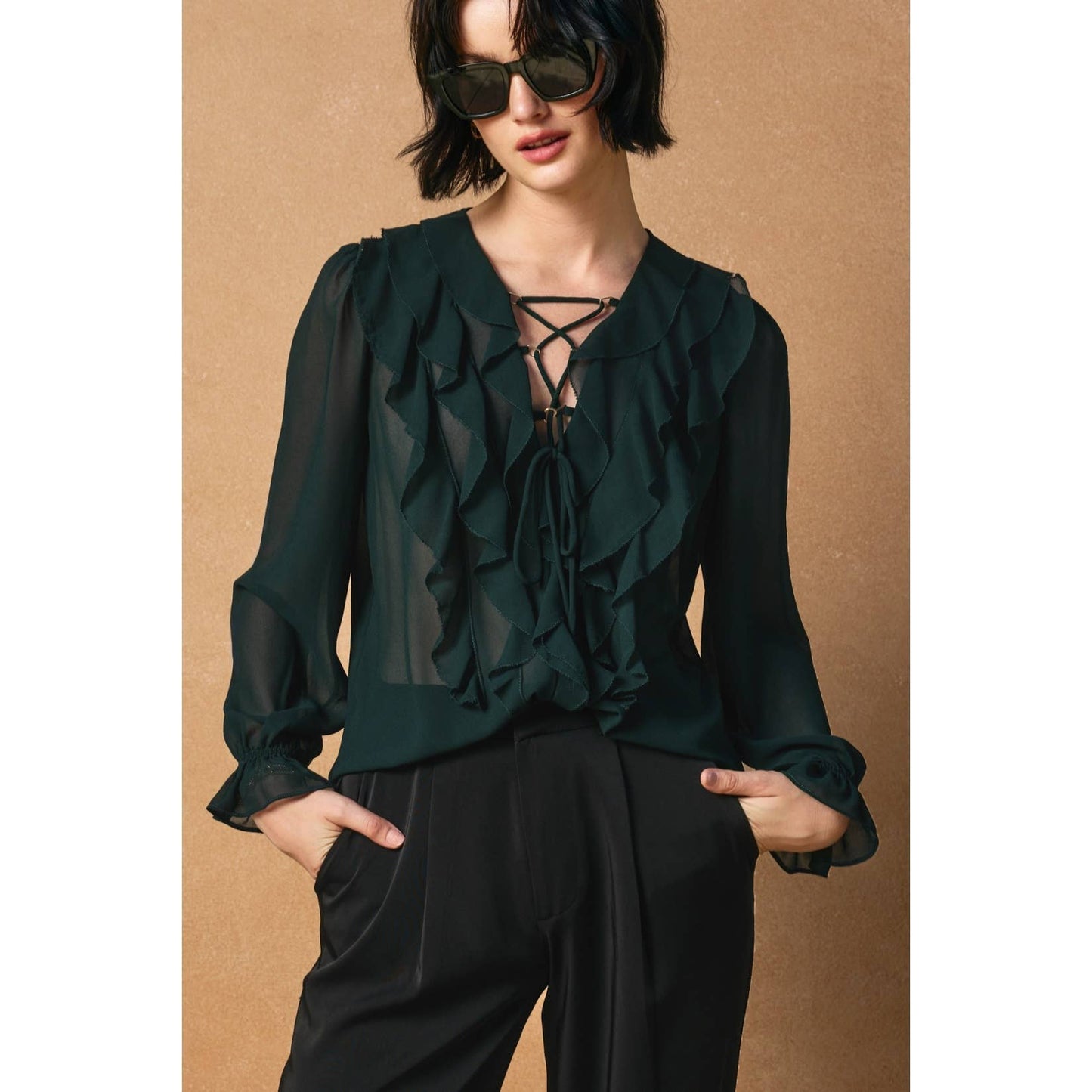 Light Frilly Chiffon Blouse