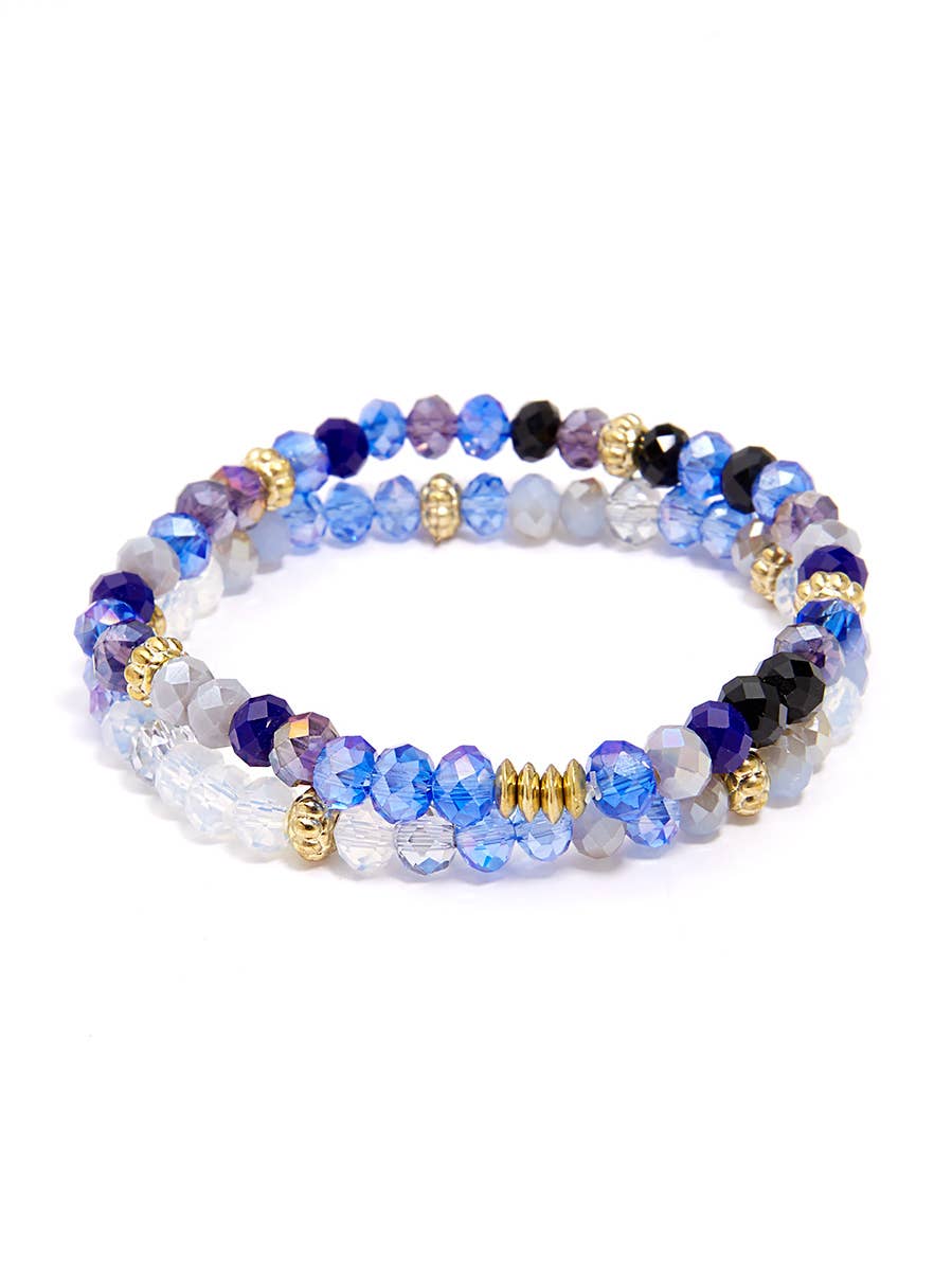Colorful Crystal Beaded Stretch Bracelet
