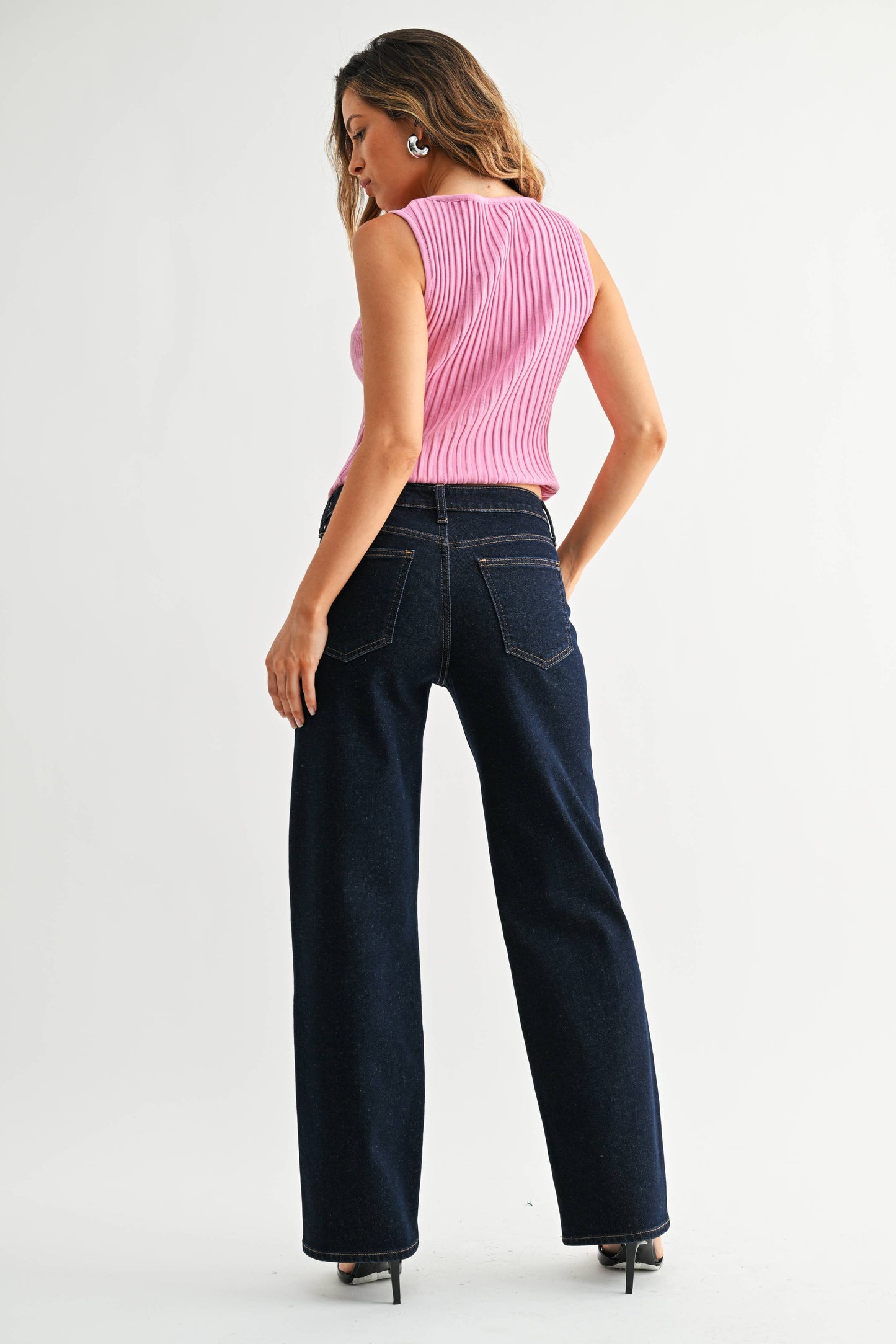 Loose Low Rise Stretch Straight - SUPER DARK