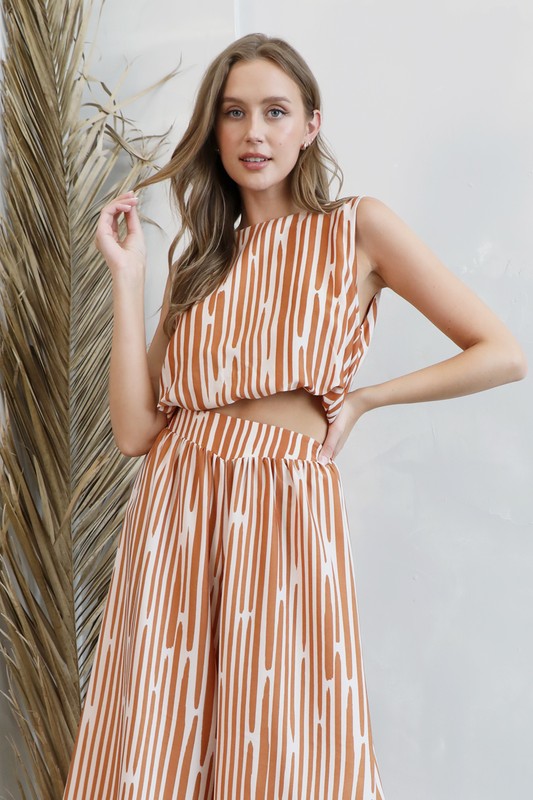 Bubble Crop Top - Camel