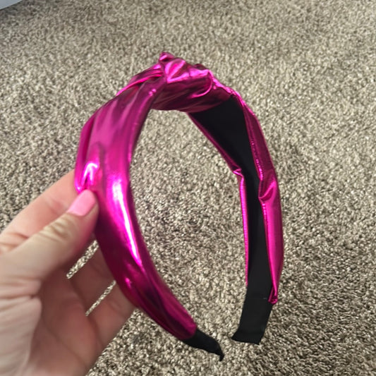 UB hot pink metallic headband