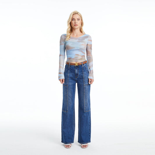 SUPER HIGH RISE WIDE LEG JEANS