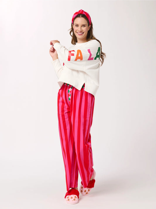 Festive stripe PJ pants