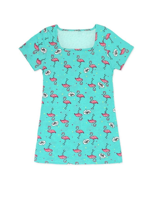 Girls Flamingo Print Dress