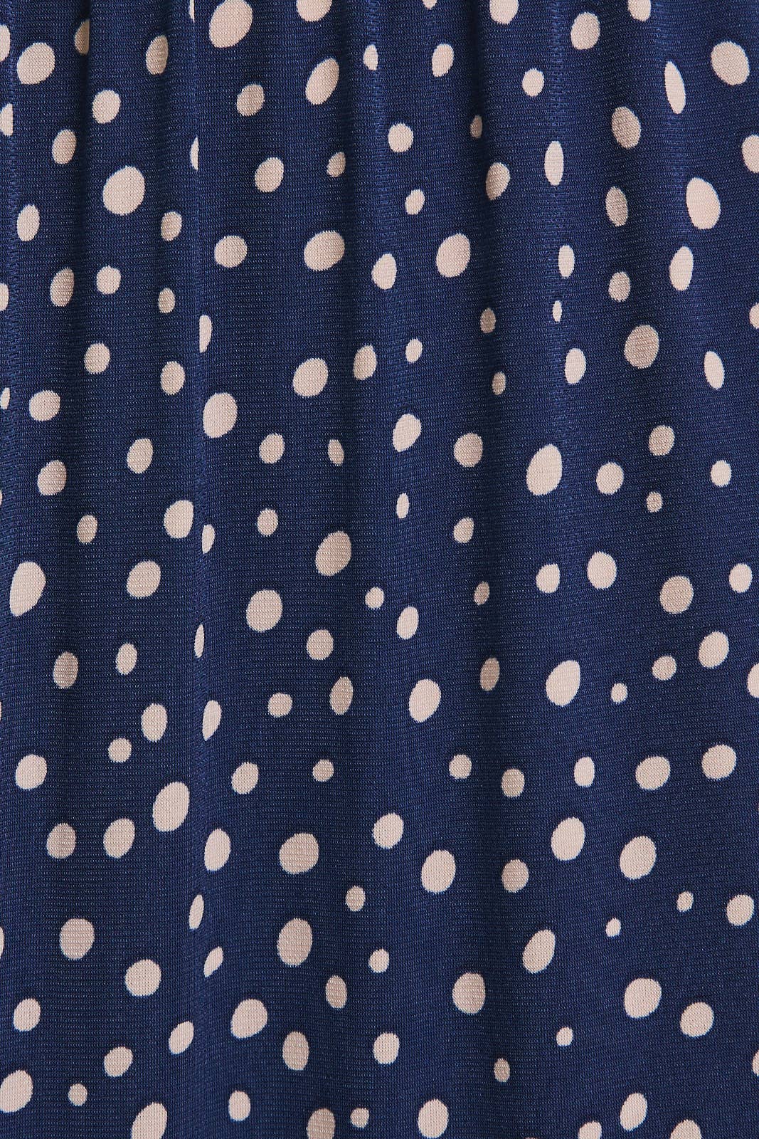 HALTER NECK SLEEVELESS DOT MAXI DRESS