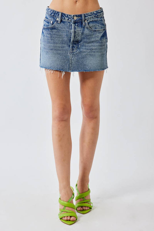 DENIM MINI SKIRT S7608