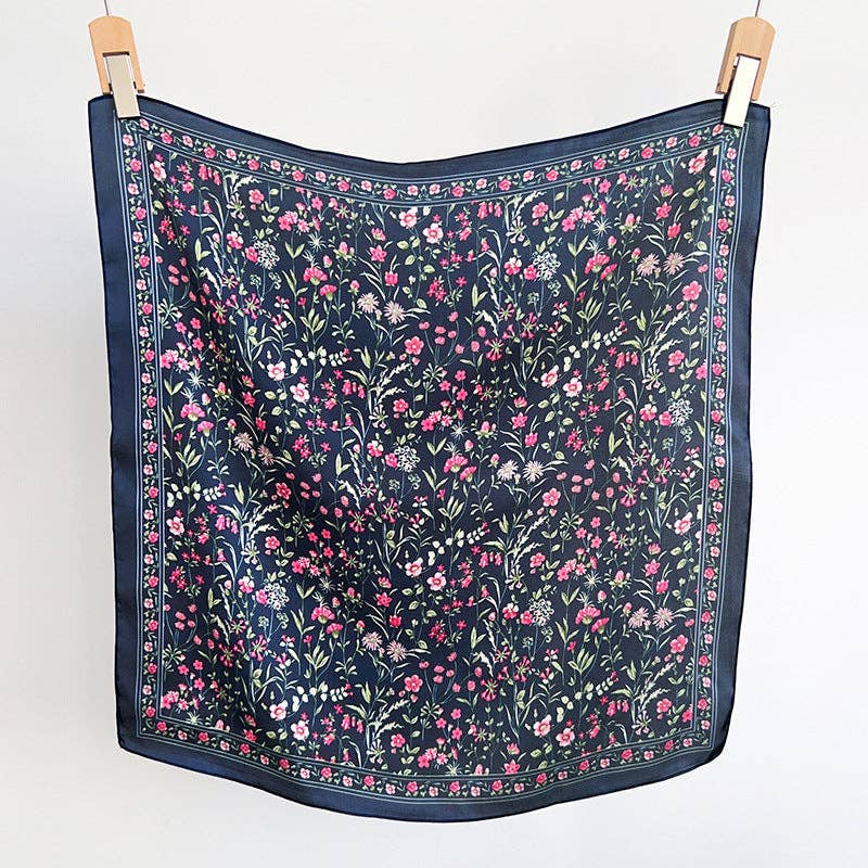 Fresh Floral Print Headscarf Square Scarf MK2BLW6W6NSI07