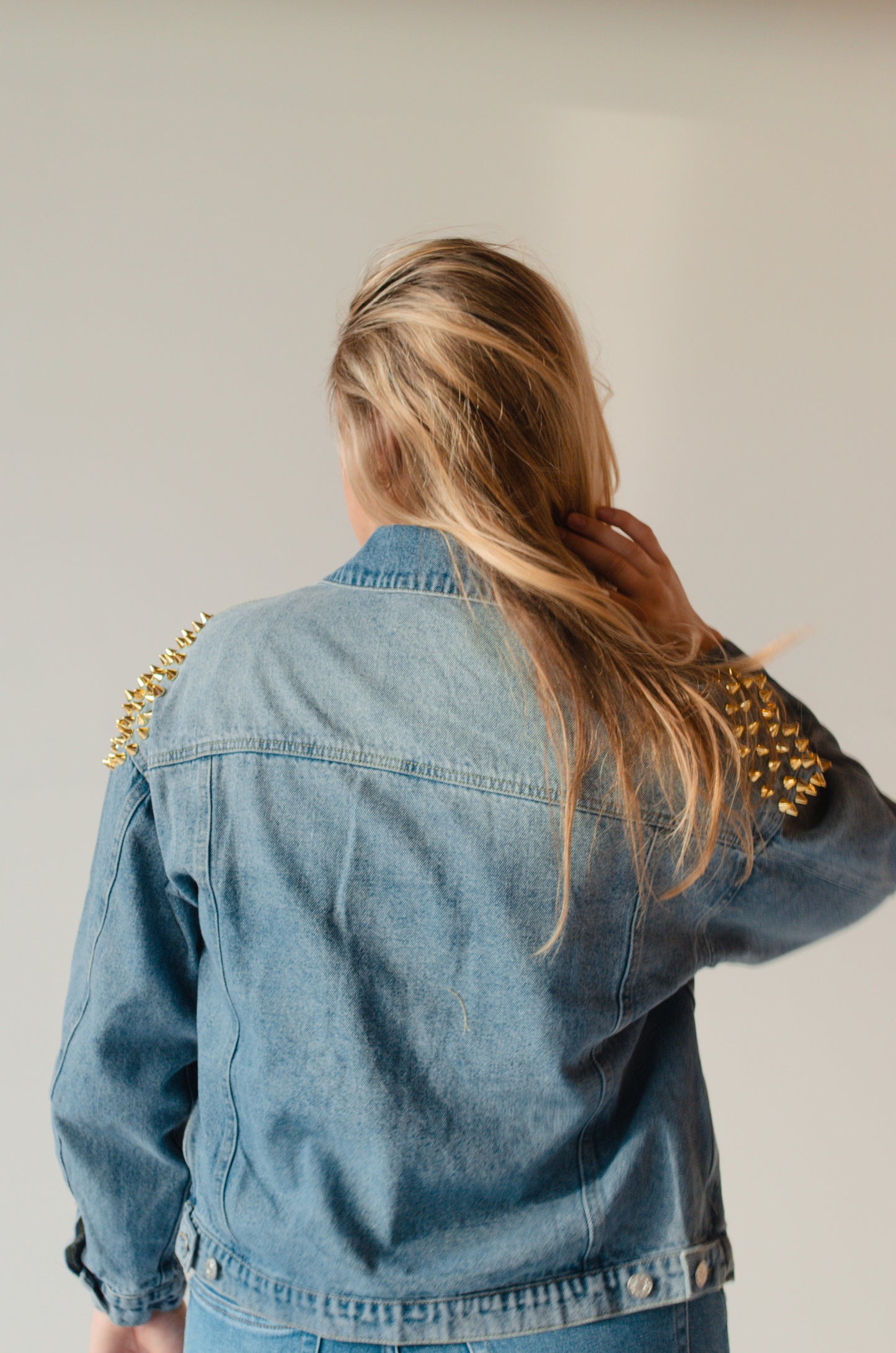 Studded denim jacket