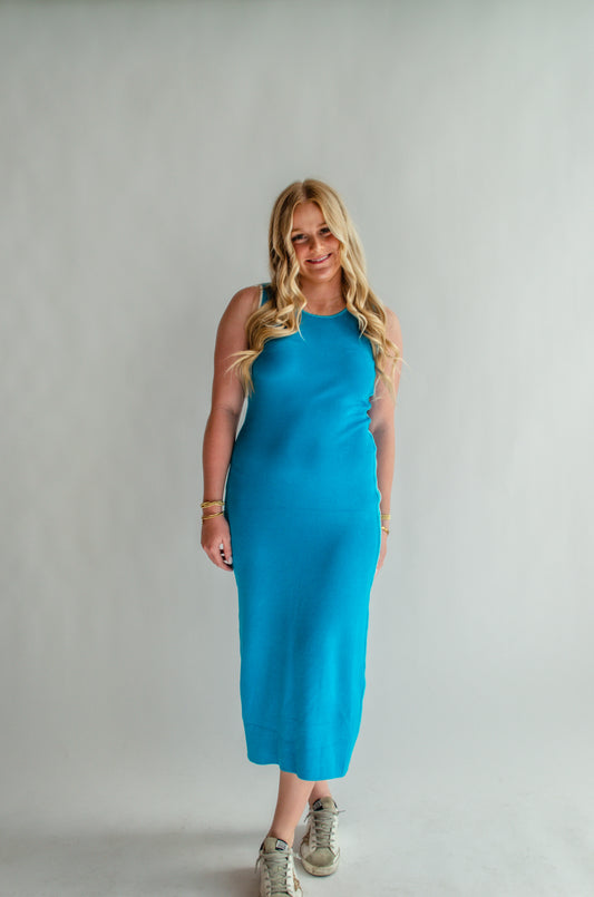 Aqua Summer Midi dress