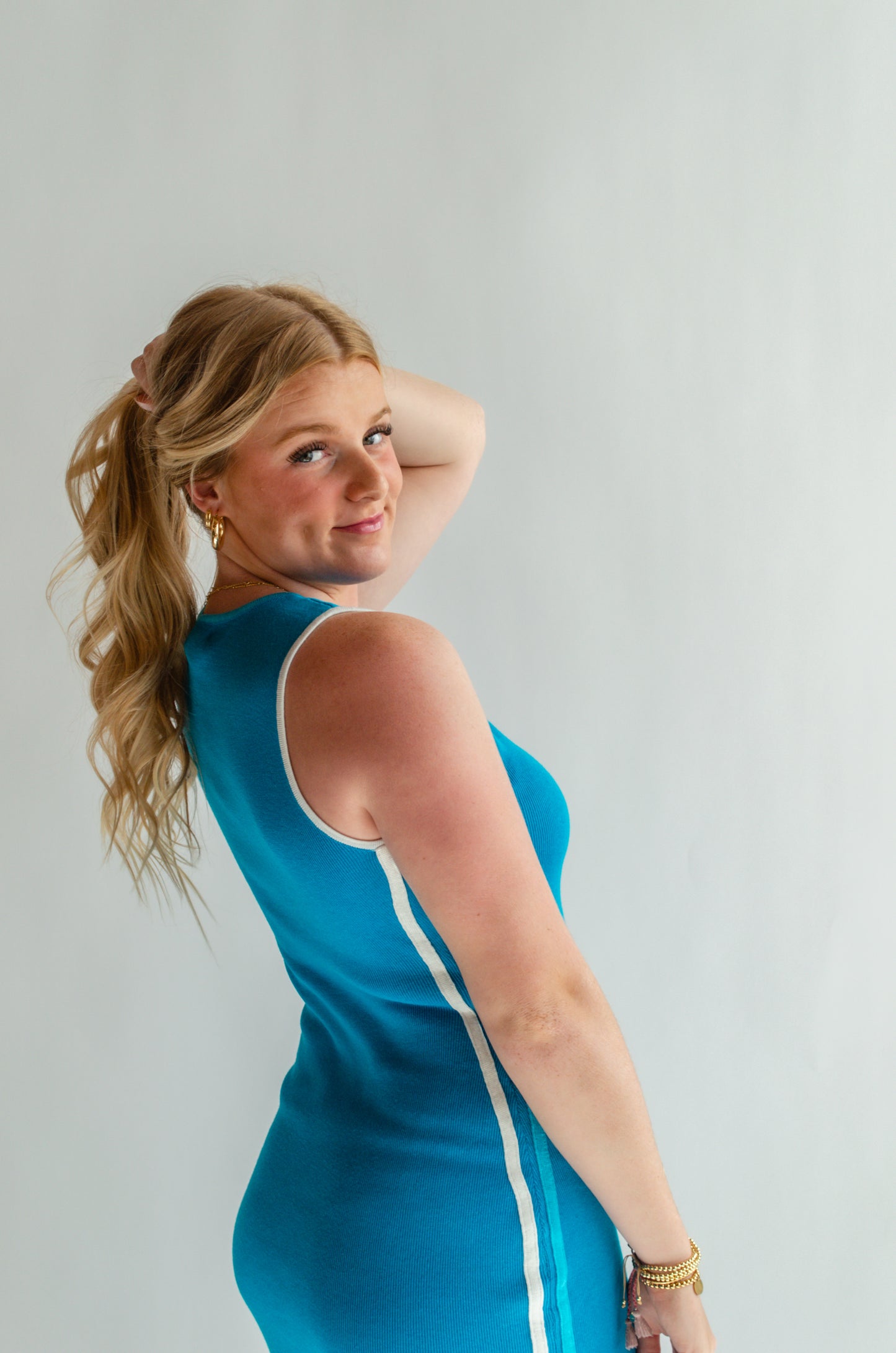 Aqua Summer Midi dress