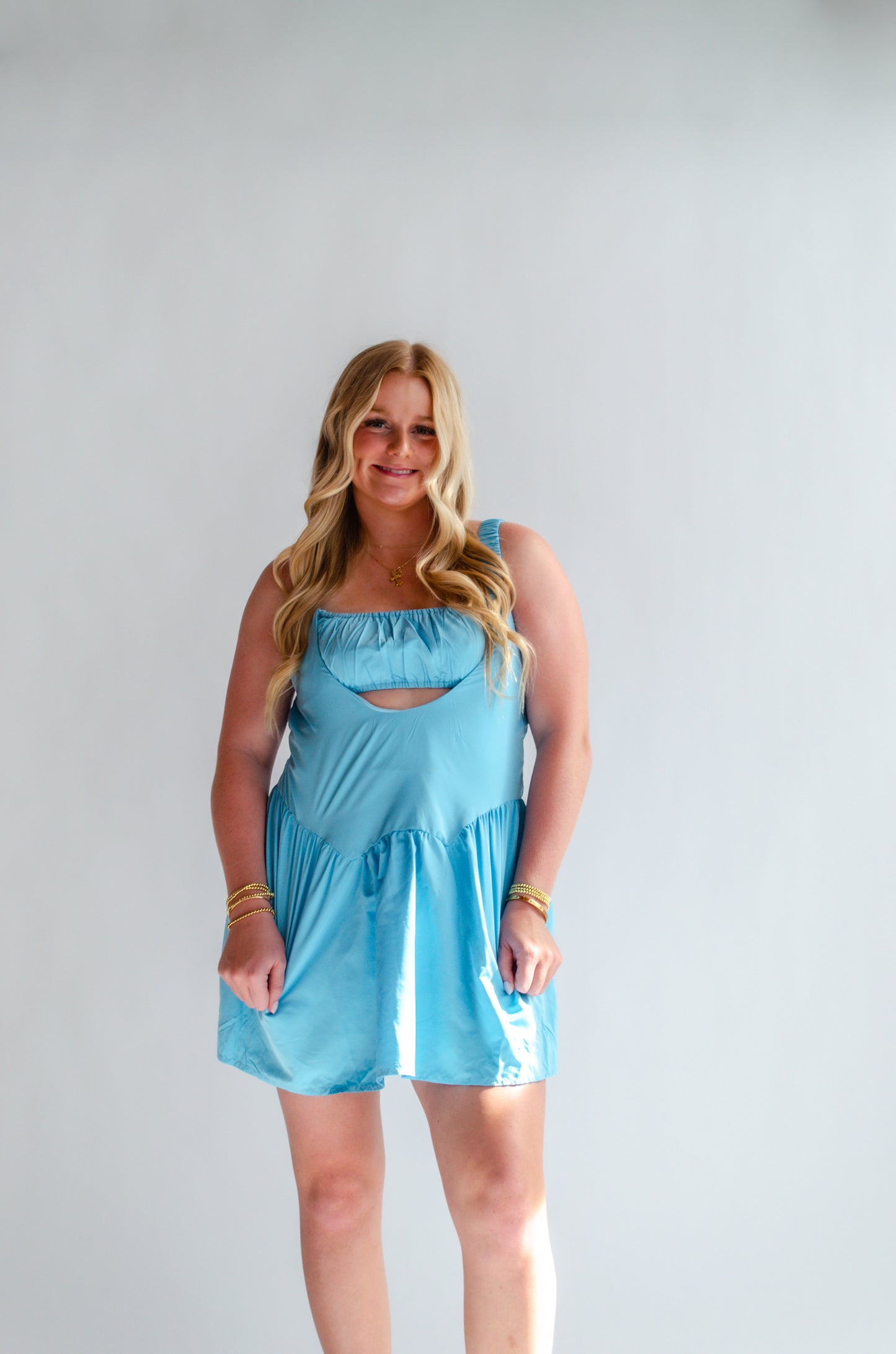 Day runner dress- Sky blue