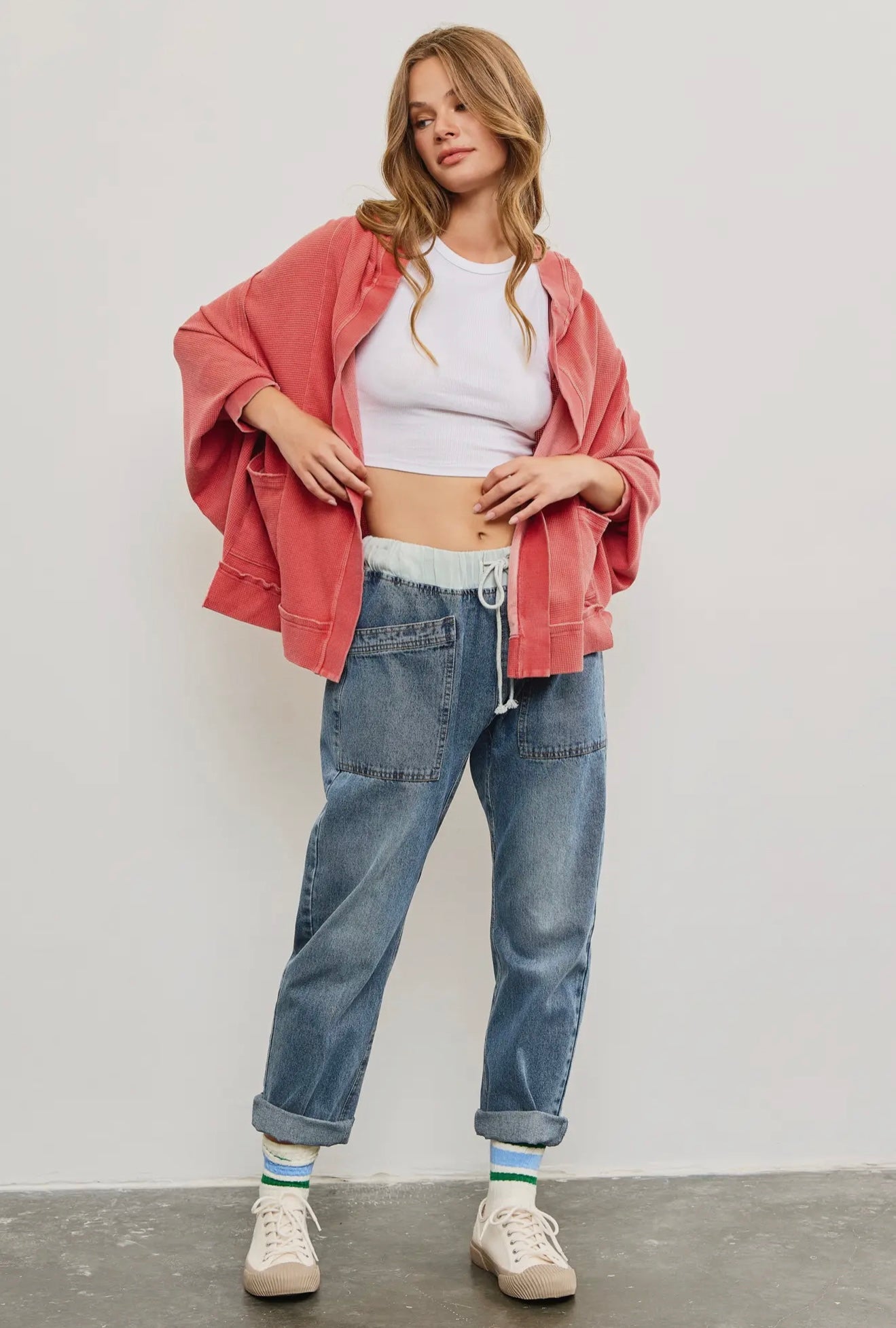 Chili waffle knit cardigan