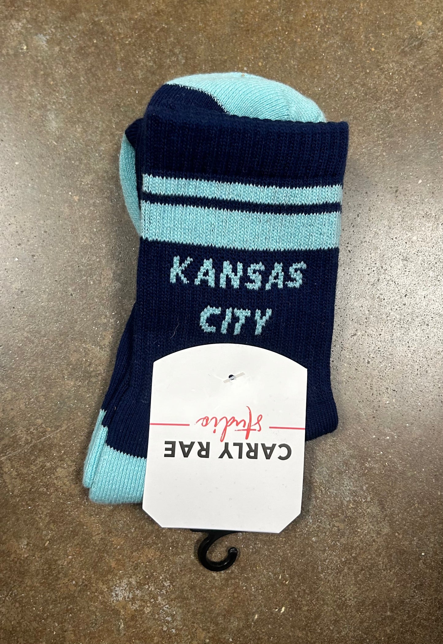 KC Crew Socks/Navy/Teal 790F
