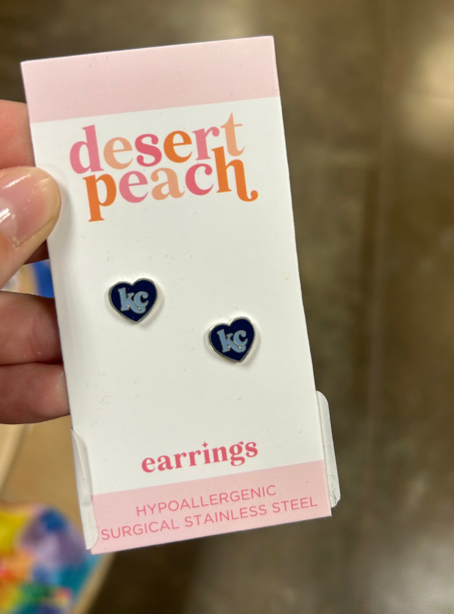 Sporting KC earrings