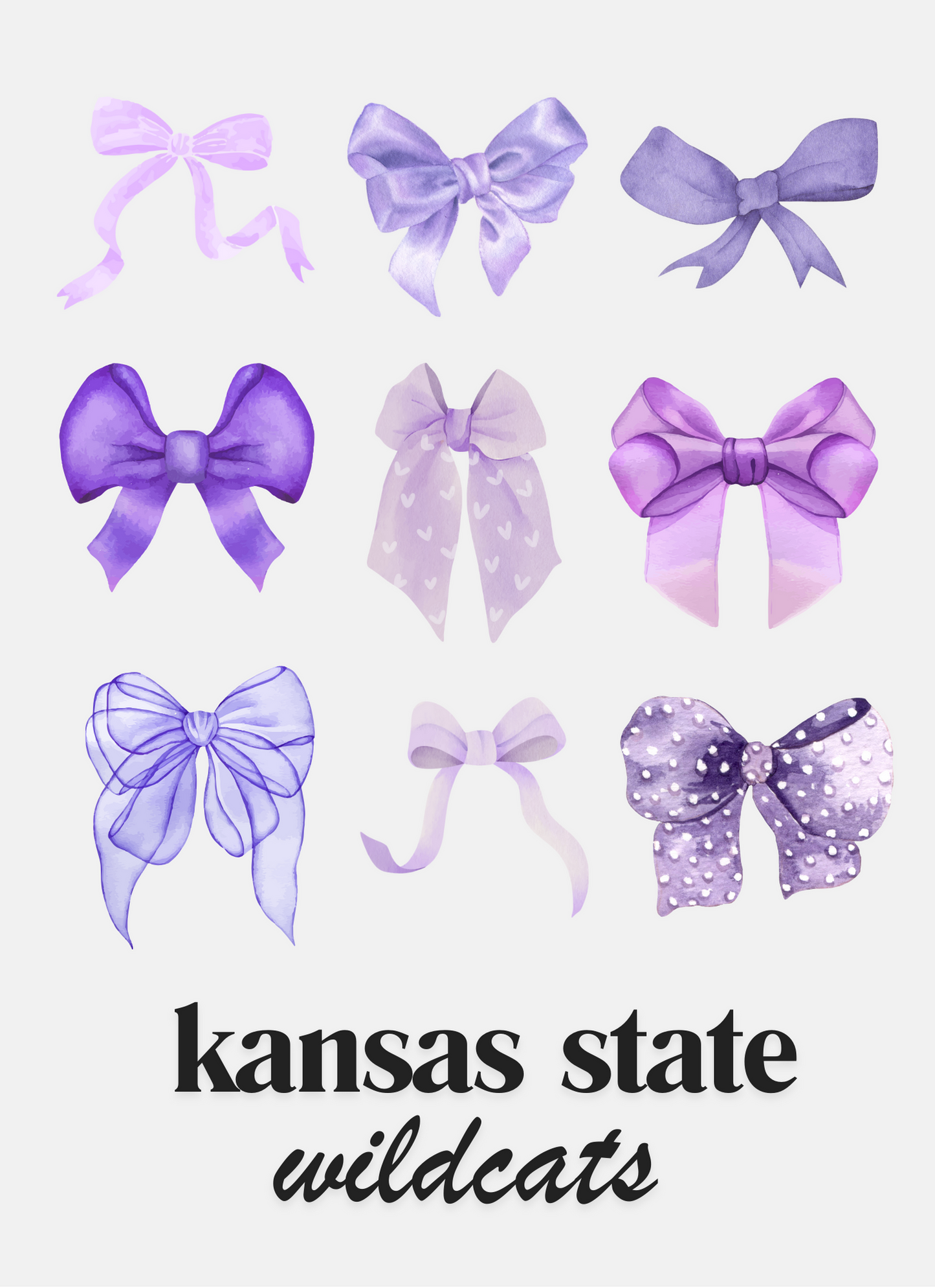 Kansas State Bow Print