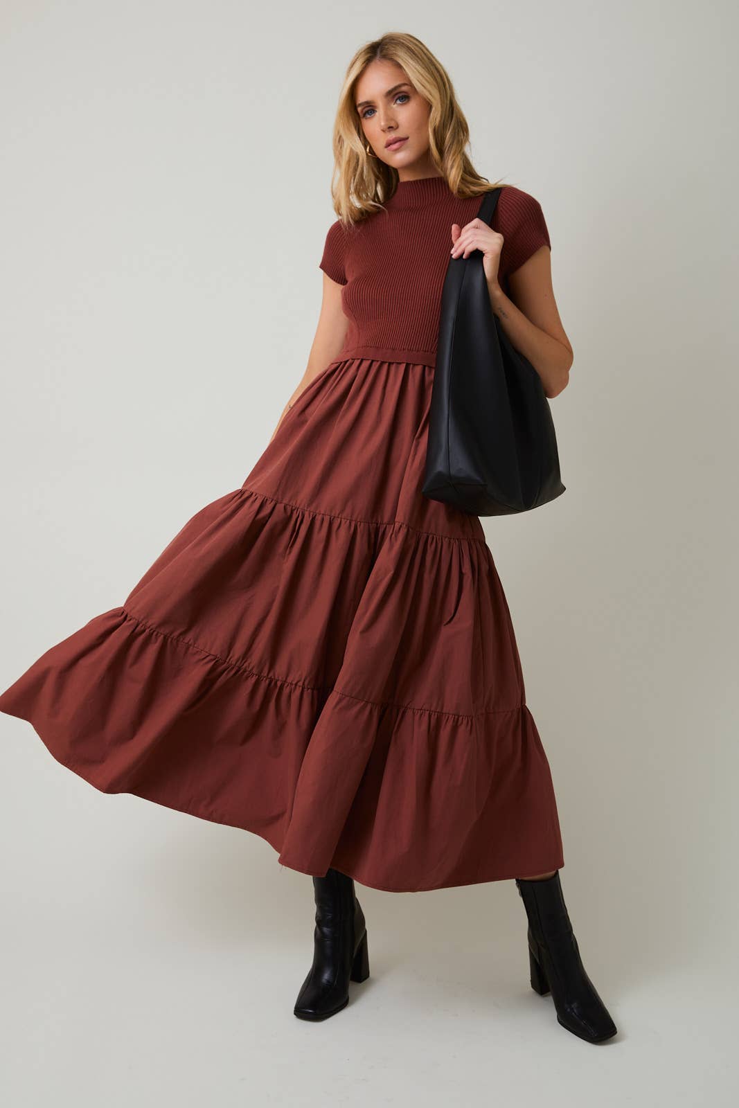 knit tiered dress S15-11-1-YMD10055V-HG