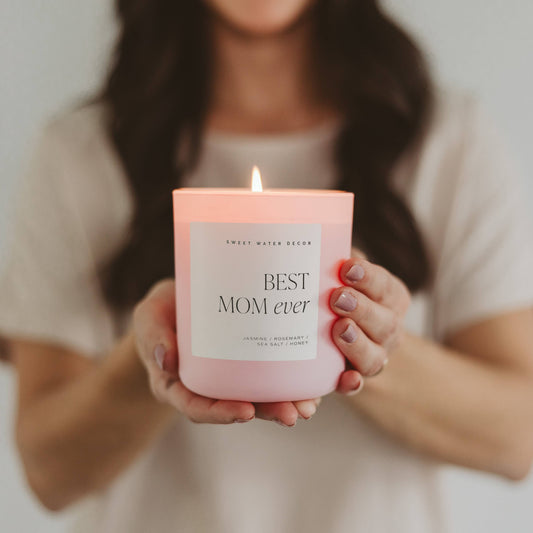 Best Mom Ever 15 oz Soy Candle, Matte Jar - Gifts