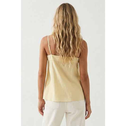 Dainty Detail Tank Top - Lemon