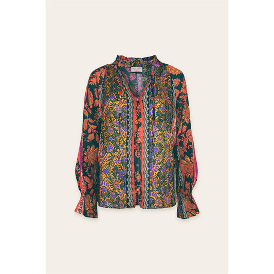 Boho Ruffled Collar Button Down Blouse