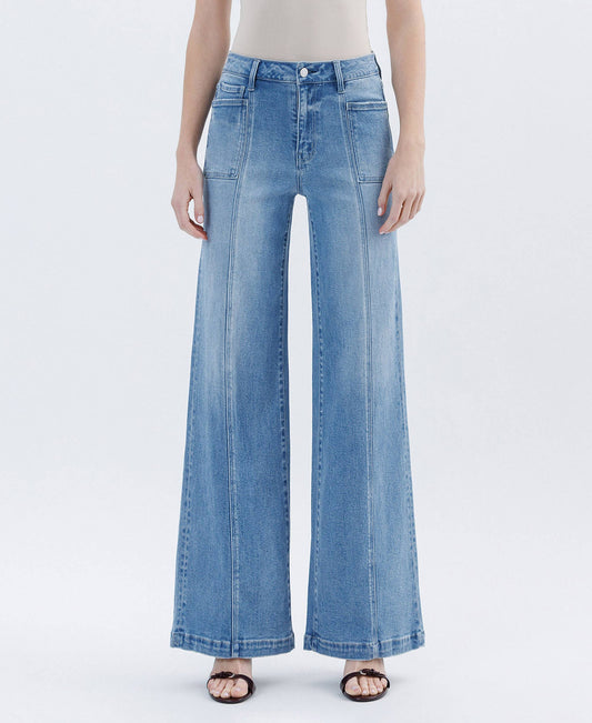 HIGH RISE FULL LENGTH WIDE LEG JEANS