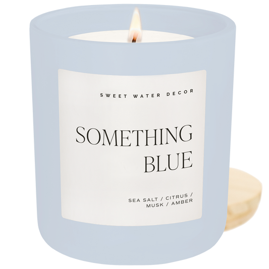 Something Blue 15 oz Soy Candle, Matte Jar - Wedding