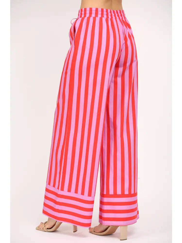 Poplin striped pants