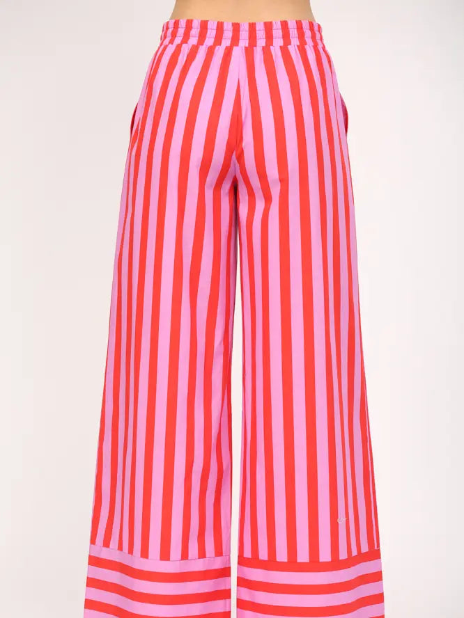 Poplin striped pants