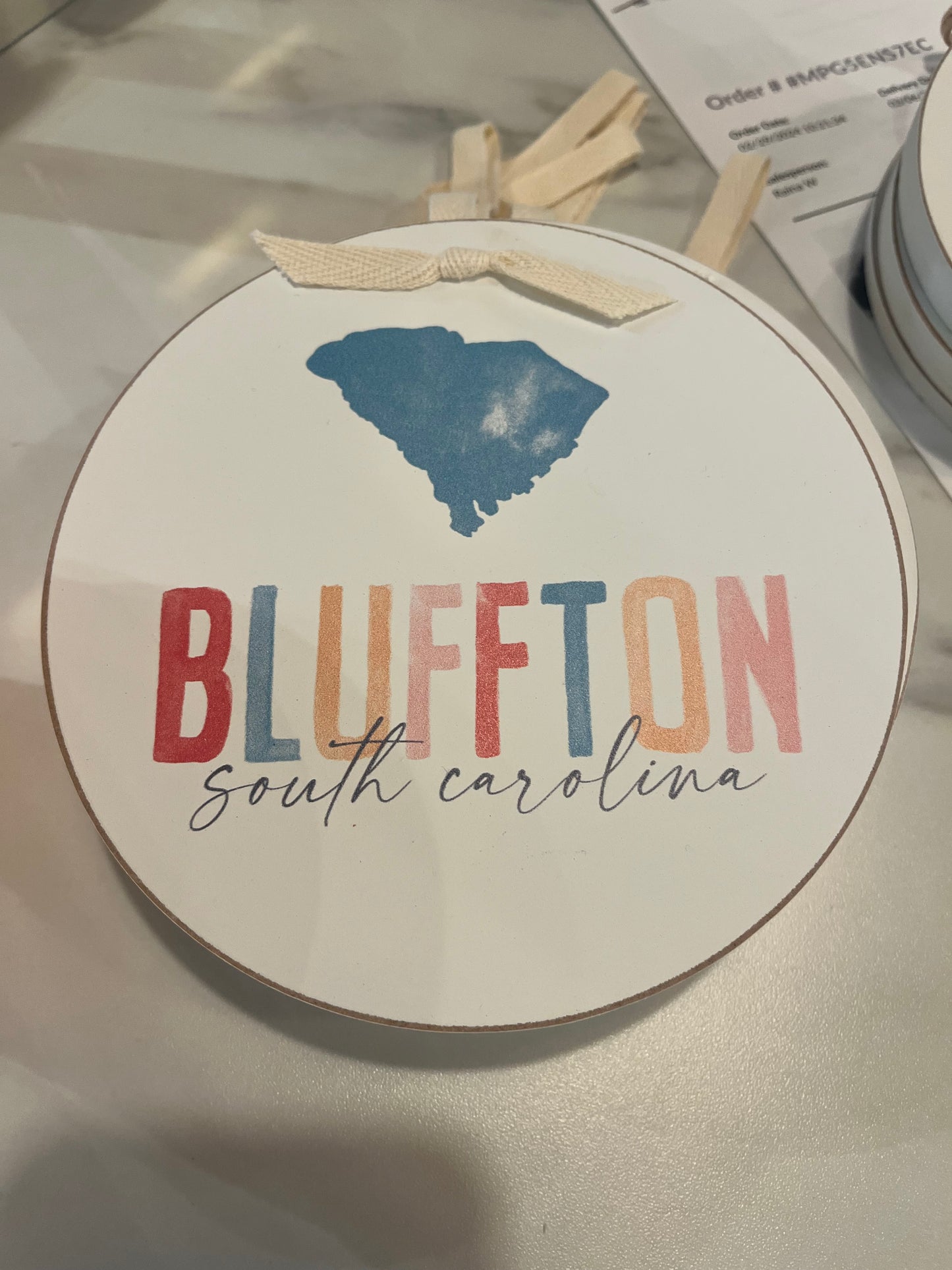 UB Bluffton watercolor ornament