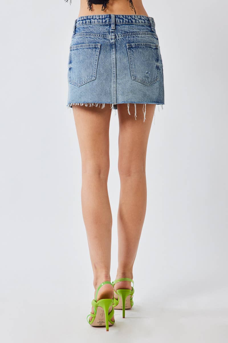 DENIM MINI SKIRT S7608