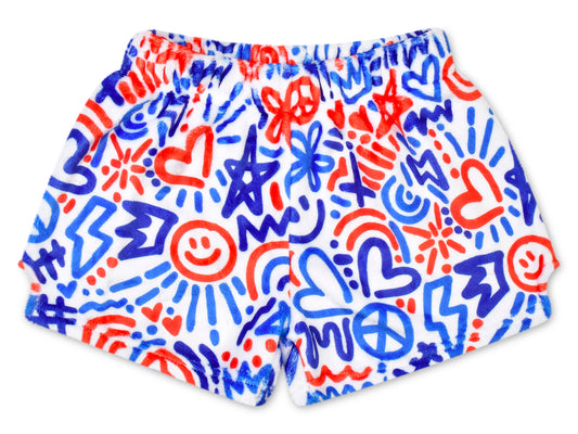 Corey Paige Red White & Blue Plush Pants (Youth M (10-12))
