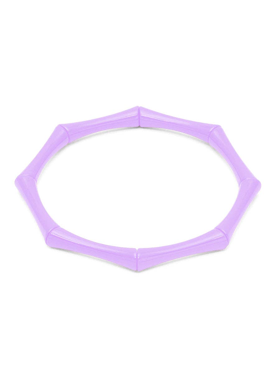 Enamel Bamboo-Style Stretch Bracelet