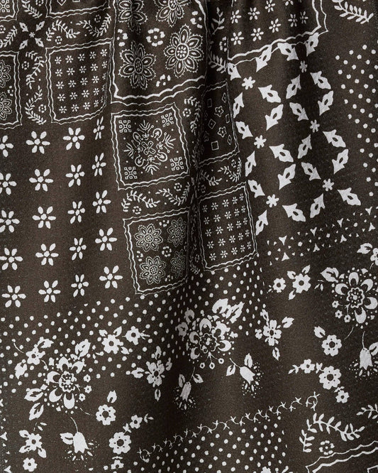 Blossoming Bandanna Brown Tea Towel
