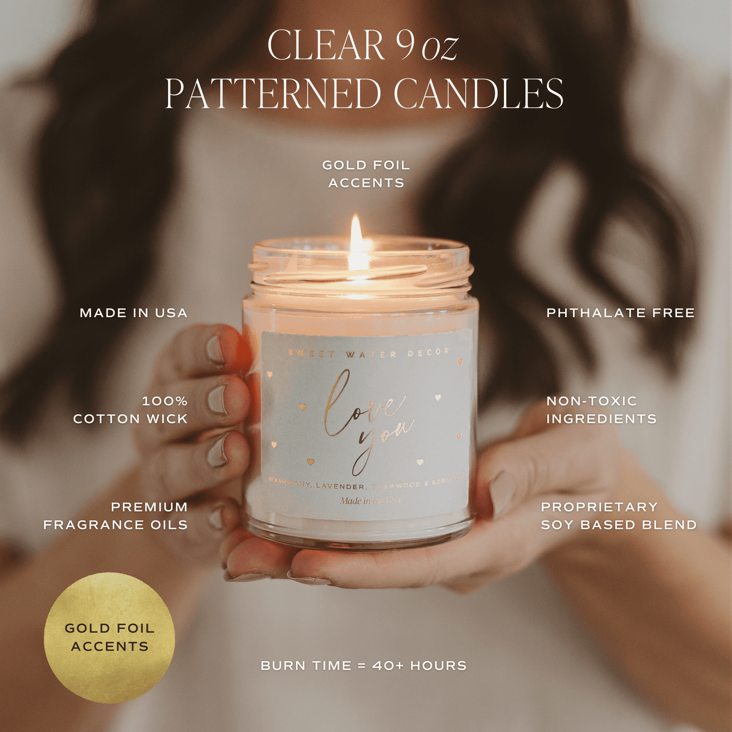 Love You, Mom 9 oz Soy Candle - Mother's Day Gifts