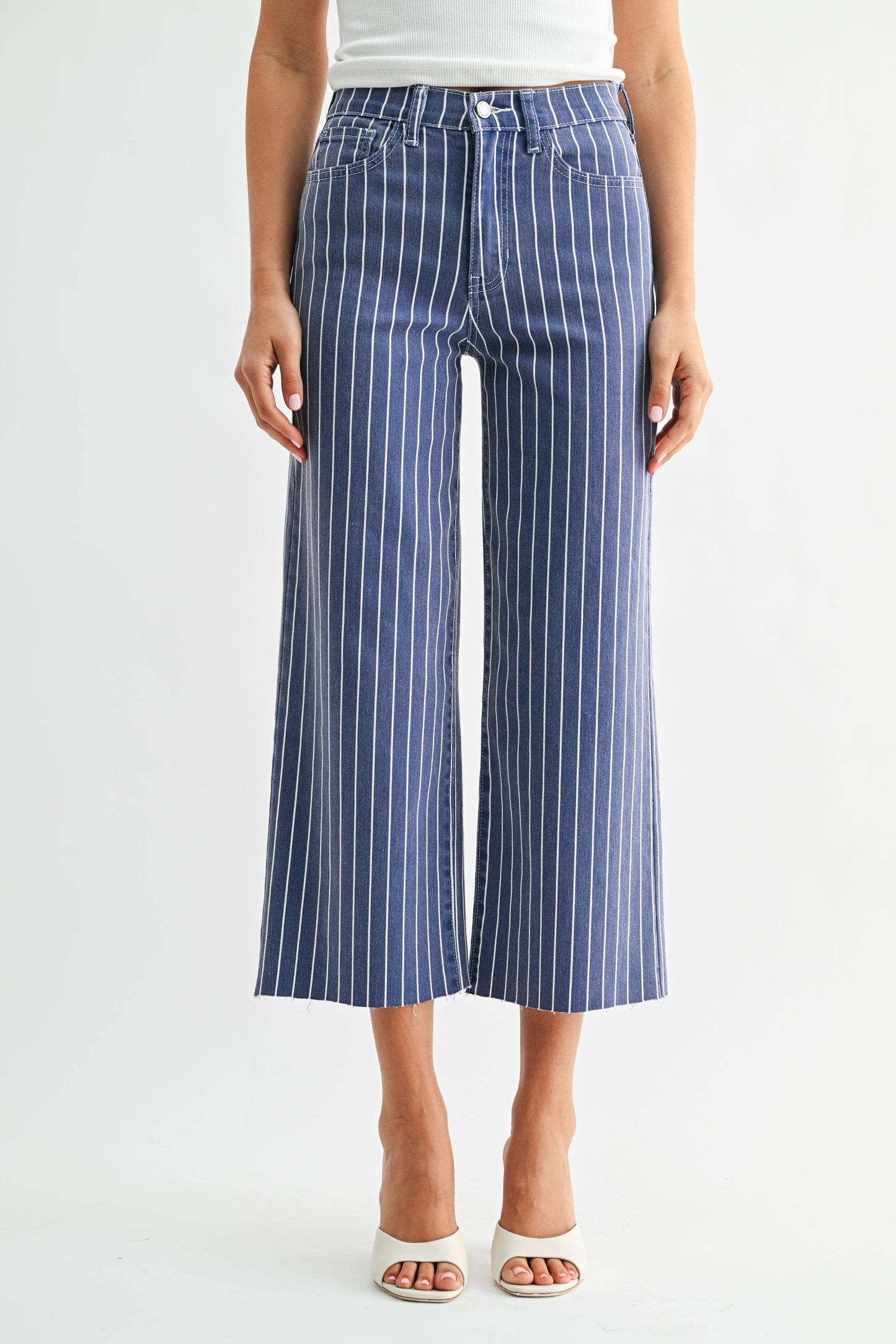 Scissor Cut Wide Leg - Striped