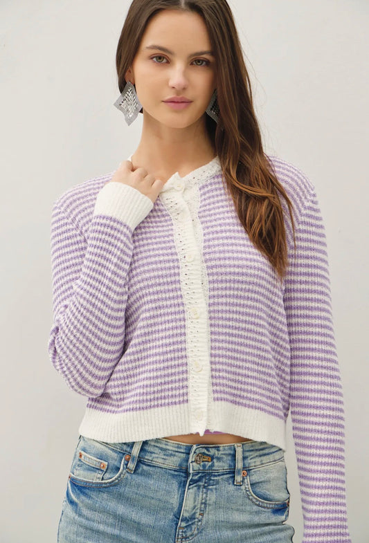 Mini stripe cardi