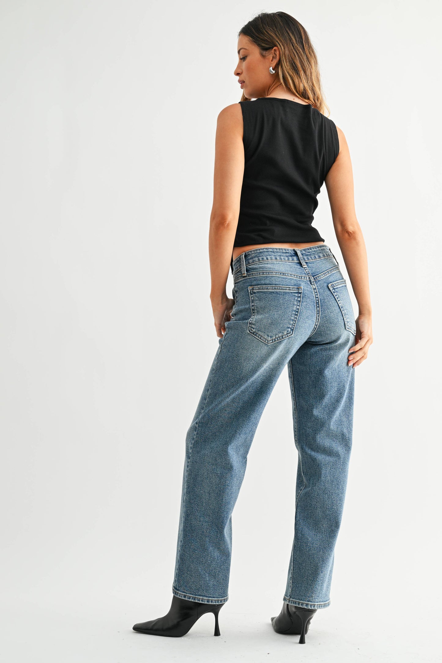 Loose Low Rise Stretch Straight