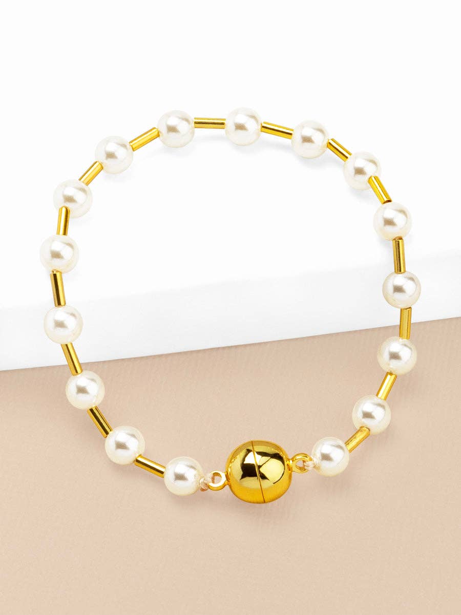 Pearl Bead Magnet Bracelet
