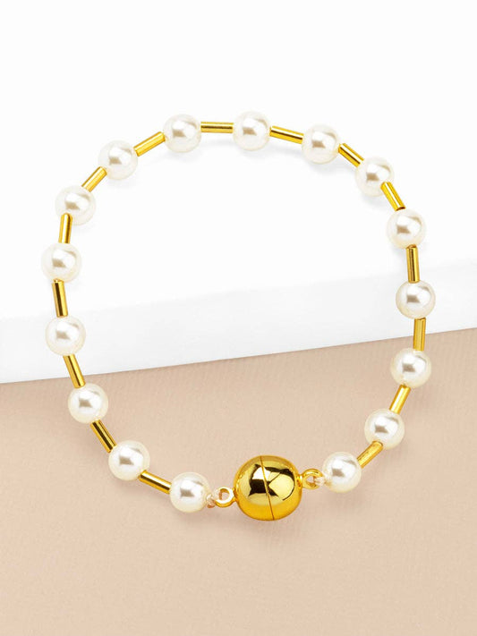 Pearl Bead Magnet Bracelet