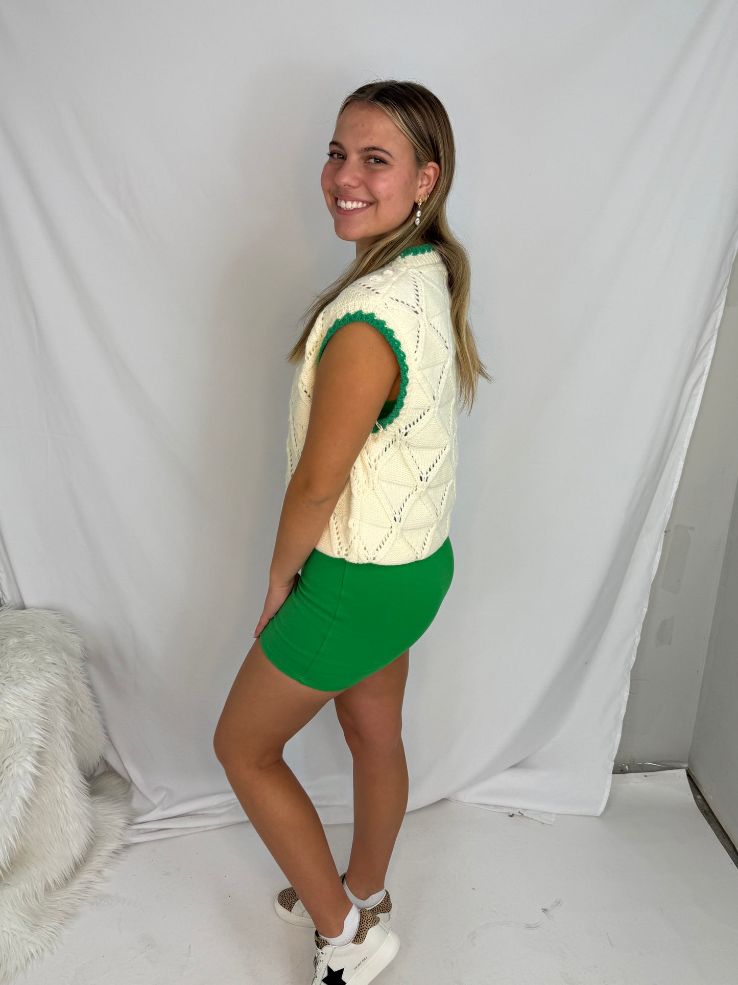 US Sleeveless Sweater - Green