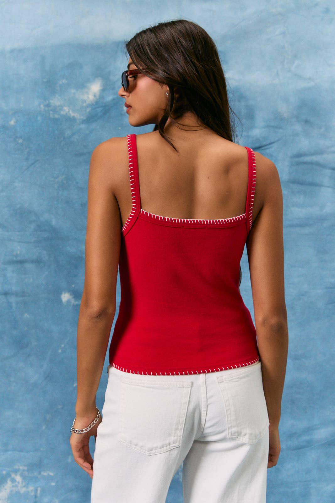 Red AMERICAN FLAG TANK TOP