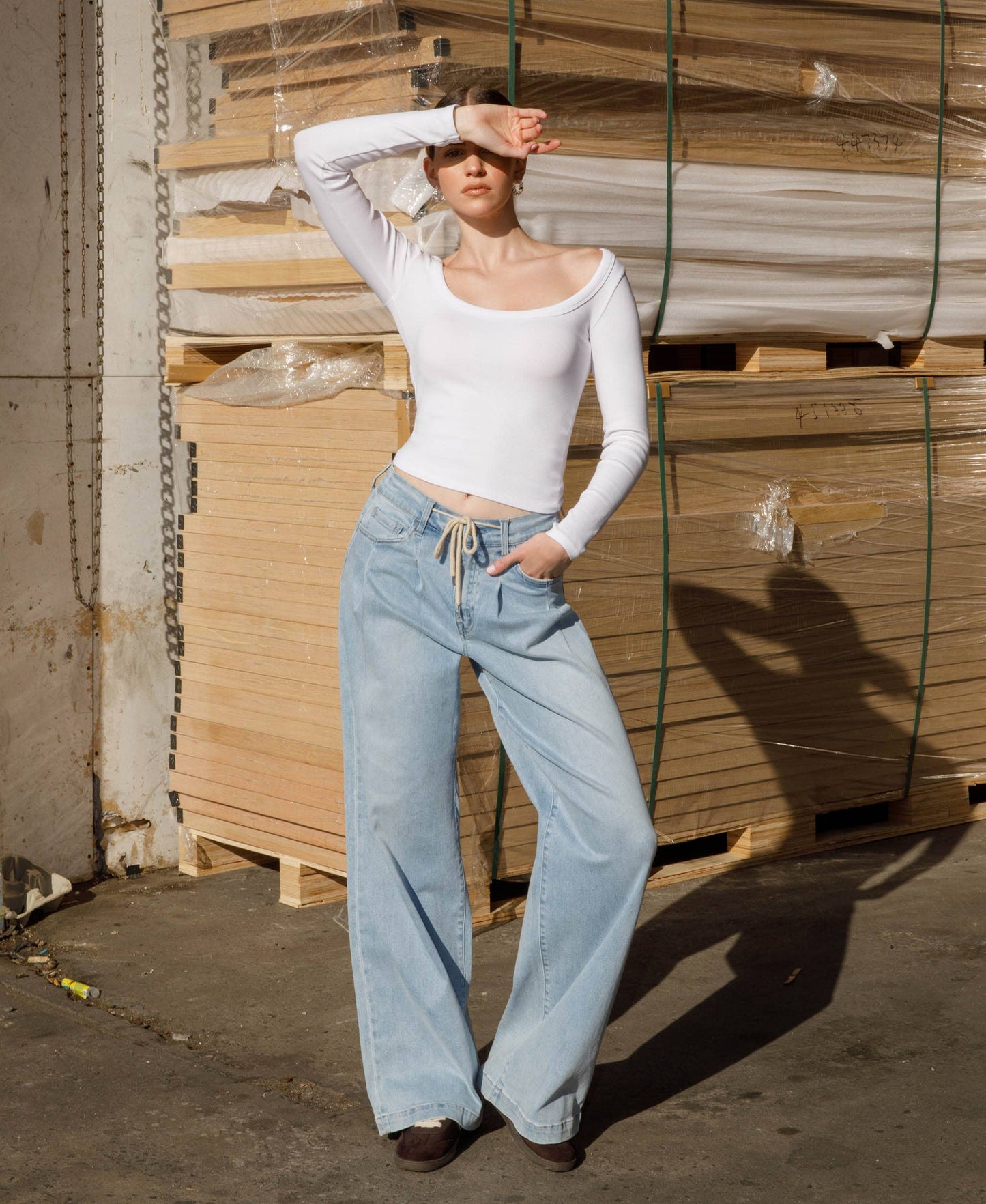 DRAWCORD ELASTIC WB WIDE LEG