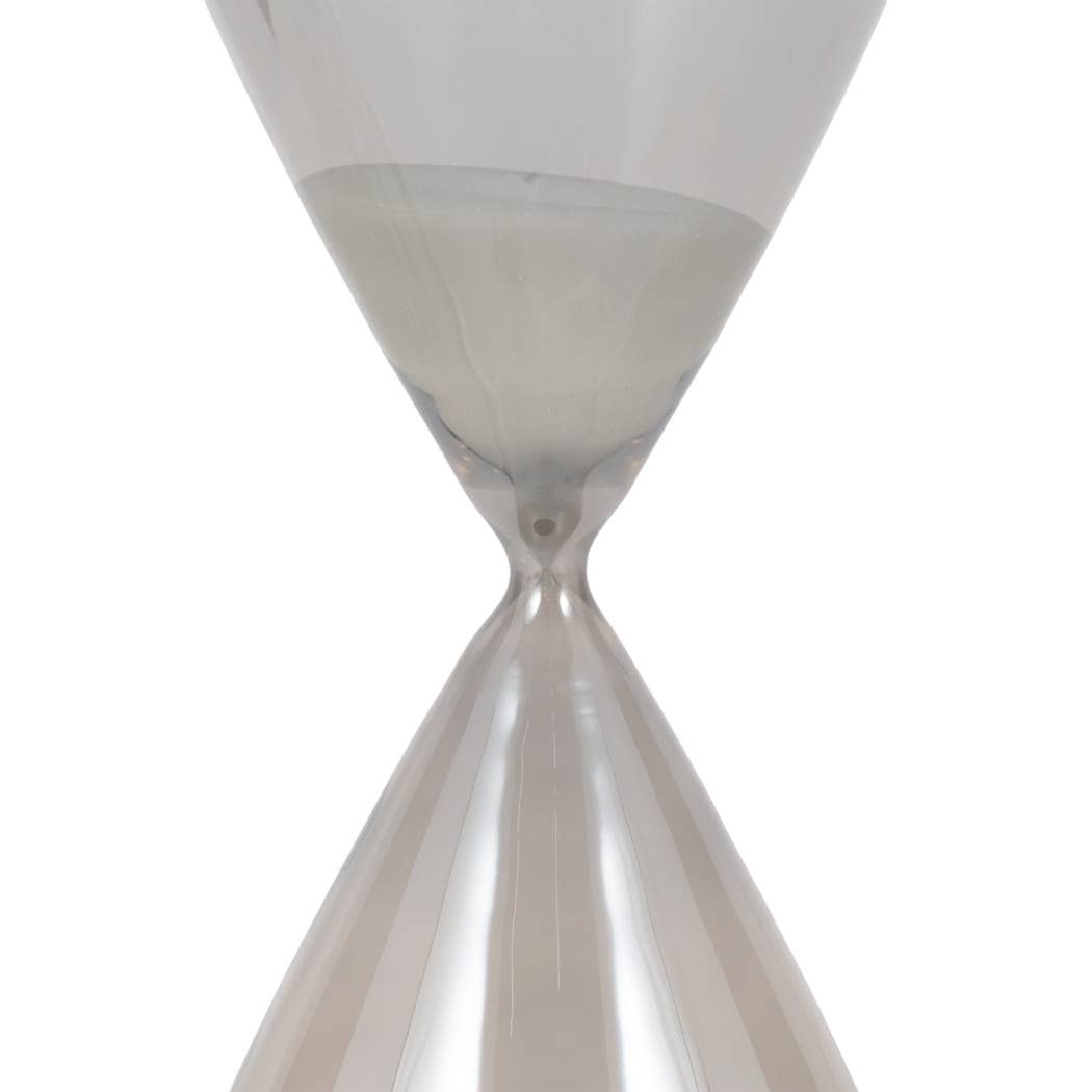 Glass Small Teardrop Silhouette Hourglass - Grey, 20 in.