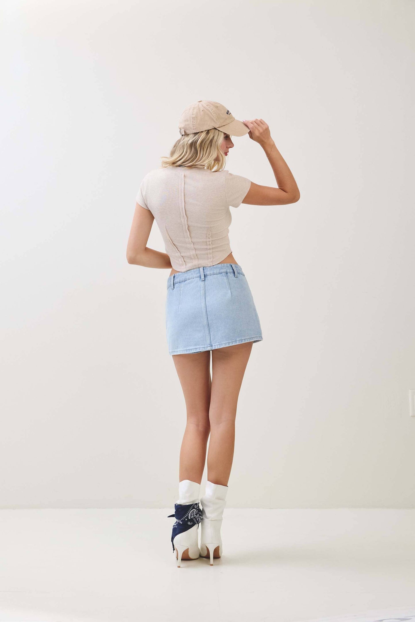 DENIM SKORT