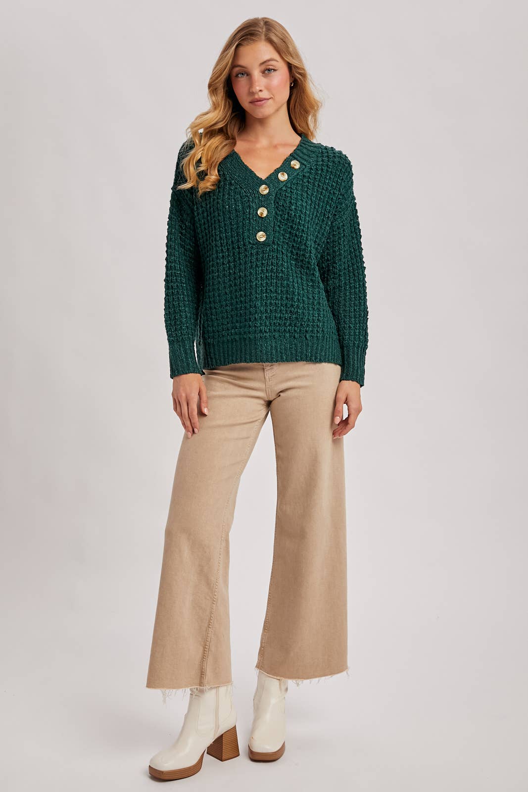THERMAL HENELY SWEATER TOP