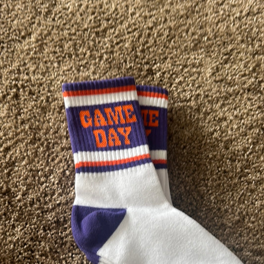 UB purple game day socks