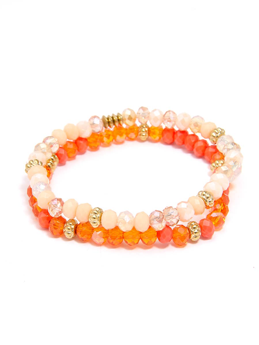 Colorful Crystal Beaded Stretch Bracelet