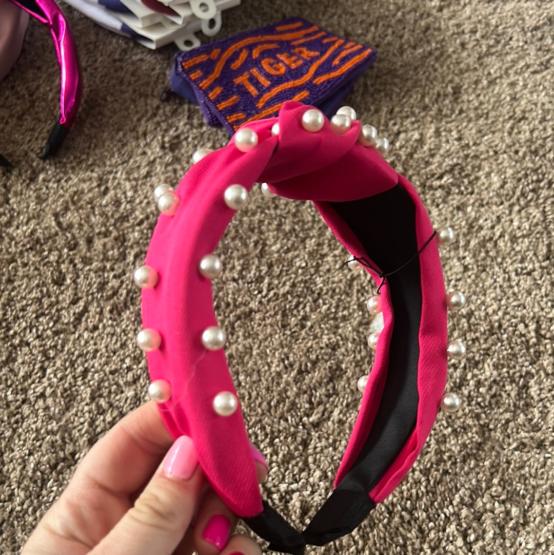 UB pink pearl headband
