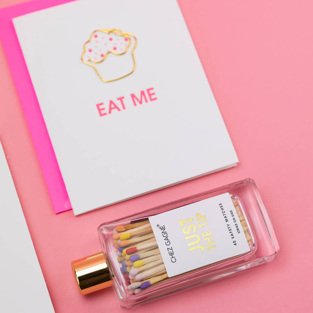 Just the Tip - Glass Bottle Safety Matches - Rainbow/Multi